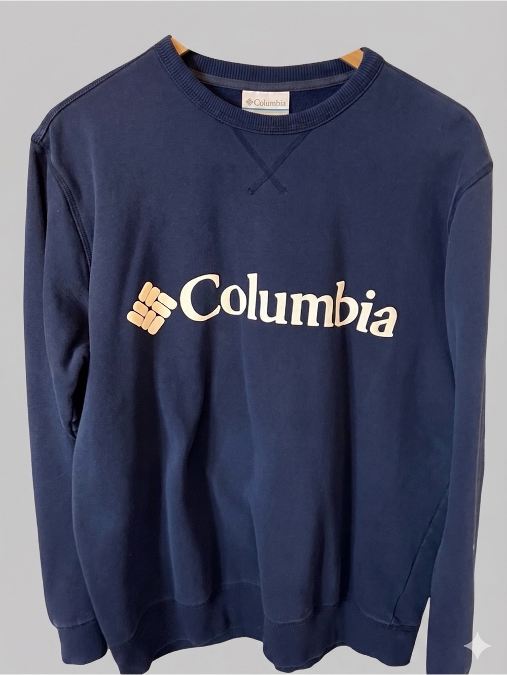 Columbia Navy Blue Logo Crewneck Sweatshirt Sz L - Like New!!